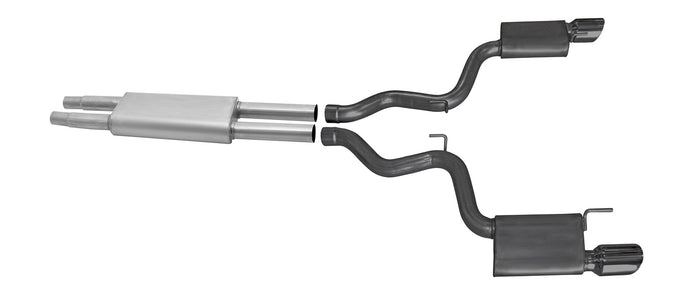 2.5in Cat-Back Dual Exhaust w/4.5in Tip <br> 2015-2017 Ford Mustang 3.7L