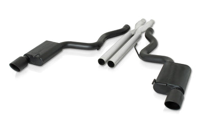 2.5in Black Ceramic Cat-Back Dual Exhaust System <br> 2015-2017 Ford Mustang 5.0L