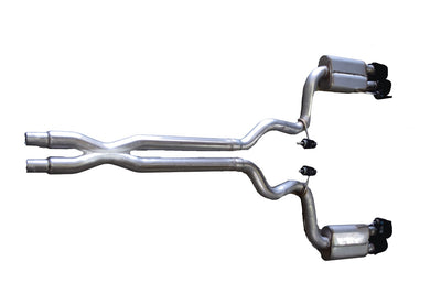 3in Stainless Cat-Back Dual Exhaust w/4in Tip <br> 2018-2023 Ford Mustang 5.0L