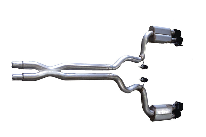 3in Stainless Cat-Back Dual Exhaust w/4in Tip <br> 2018-2023 Ford Mustang 5.0L