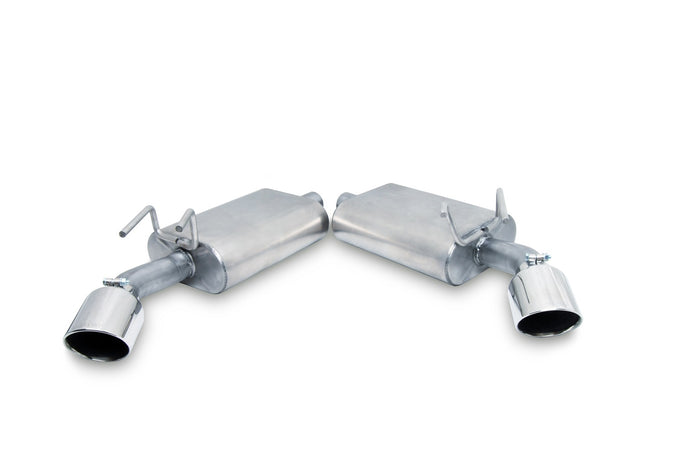 2.25in Axle-Back Dual Exhaust System, Stainless <br> 2010-2015 Chevy Camaro 3.6L