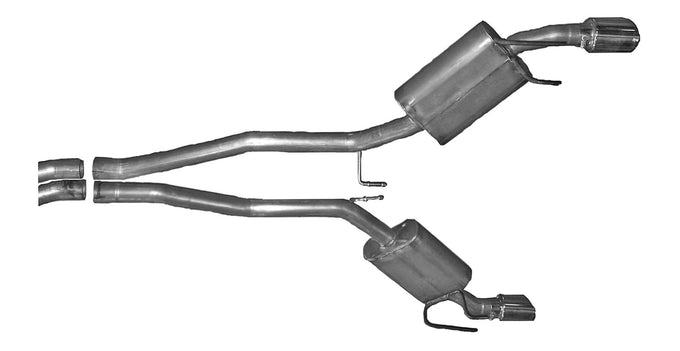 2.25in Stainless Cat-Back Dual Exhaust w/4in Tip <br> 2010 Chevrolet Camaro 6.2L
