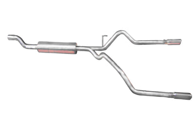 2.5in Cat-Back Dual Split Exhaust w/3.5in Tip <br> 2003-2004 Dodge Ram 3500 Ram 2500 5.7L