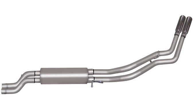 2.5in Cat-Back Dual Sport Exhaust w/3.5in Tip <br> 01-06 Chevy Silverado GMC Sierra 2500 HD 6.0L