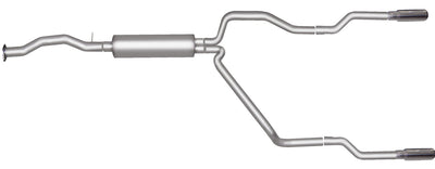 2.5in Cat-Back Dual Split Exhaust w/3.5in Tip <br> 96-99 Chevy GMC C/K 1500 2500 4.3L,5.0L