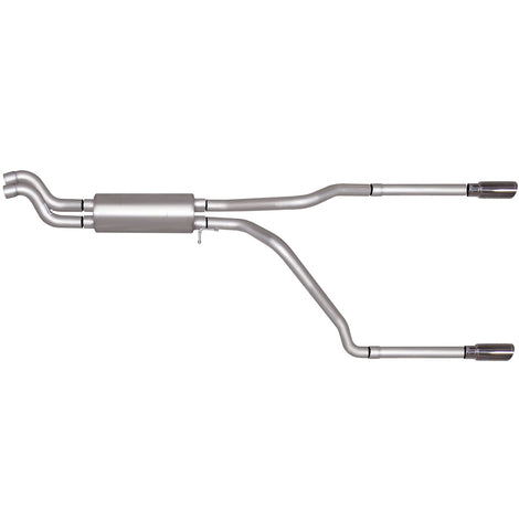 2.5in Cat-Back Dual Split Exhaust w/3.5in Tip <br> 01-06 Chevy Silverado GMC Sierra 2500 HD 6.0L,8.1L