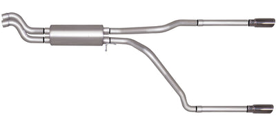 2.5in Cat-Back Dual Split Exhaust w/3.5in Tip <br> 01-06 Chevy Silverado GMC Sierra 2500 HD 6.0L,8.1L