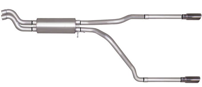 2.5in Cat-Back Dual Split Exhaust w/3.5in Tip <br> 01-06 Chevy Silverado GMC Sierra 2500 HD 6.0L,8.1L