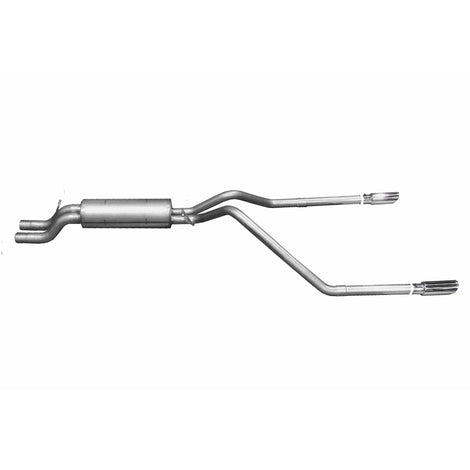 2.5in Cat-Back Dual Split Exhaust w/3.5in Tip <br> 01-06 Chevy Silverado GMC Sierra 2500 HD 6.0L