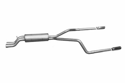 2.5in Cat-Back Dual Split Exhaust w/3.5in Tip <br> 01-06 Chevy Silverado GMC Sierra 2500 3500 HD