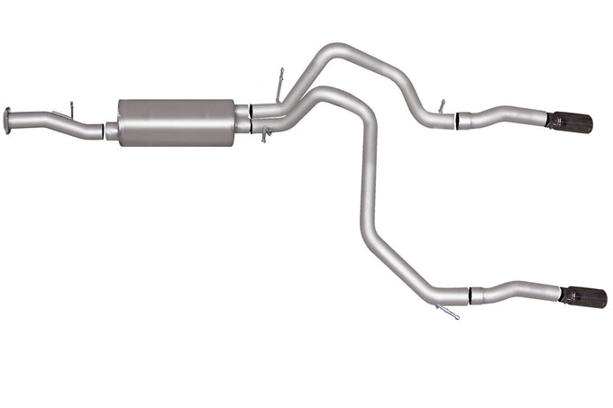 2.25in Cat-Back Dual Split Exhaust w/3.5in Tip <br> 07-09 Chevy Tahoe GMC Yukon 4.8L,5.3L