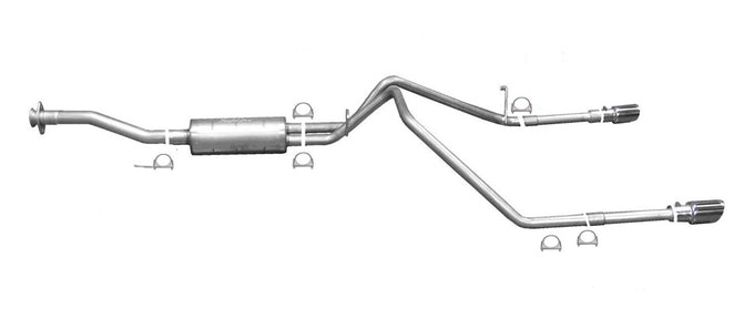 2.25in Cat-Back Dual Split Exhaust w/4in Tip <br> 15-22 Chevy Colorado, GMC Canyon 2.5L,3.6L