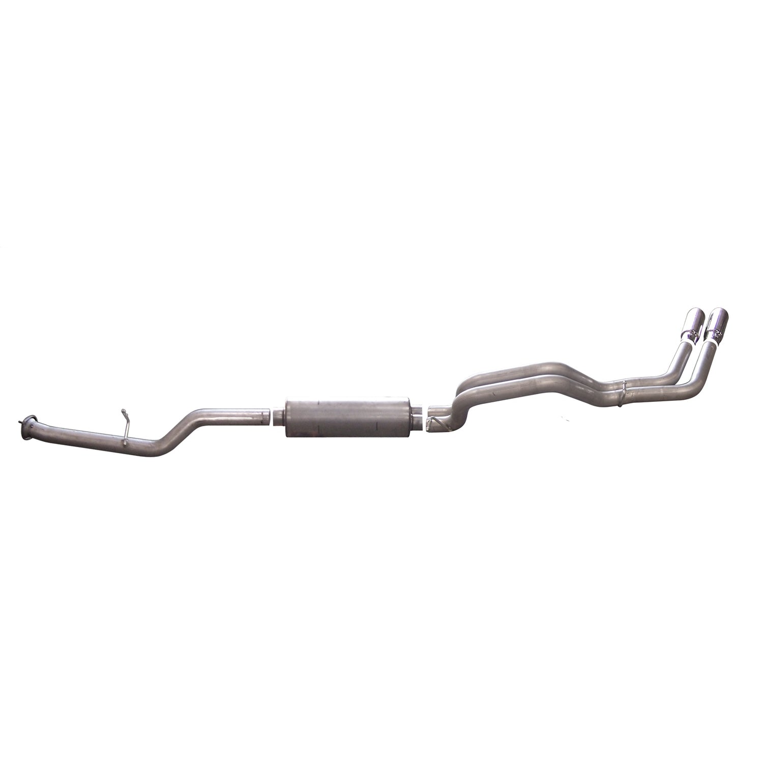 2.25in Cat-Back Dual Sport Exhaust w/3.5in Tip <br> 07-09 Chevy Silverado GMC Sierra 2500 3500 HD 6.0L