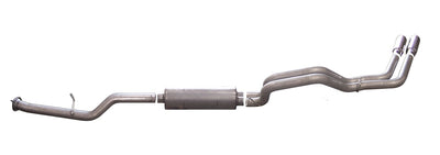 2.25in Cat-Back Dual Sport Exhaust w/3.5in Tip <br> 07-09 Chevy Silverado GMC Sierra 2500 3500 HD 6.0L