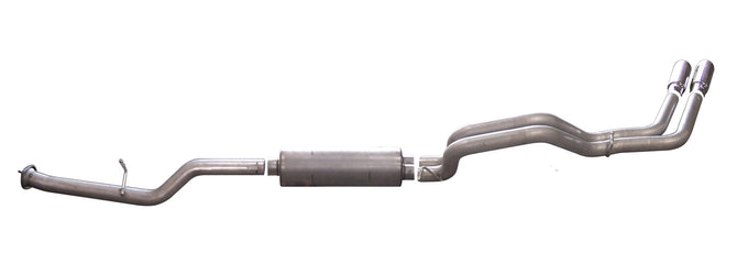 2.25in Cat-Back Dual Sport Exhaust w/3.5in Tip <br> 07-09 Chevy Silverado GMC Sierra 2500 3500 HD 6.0L