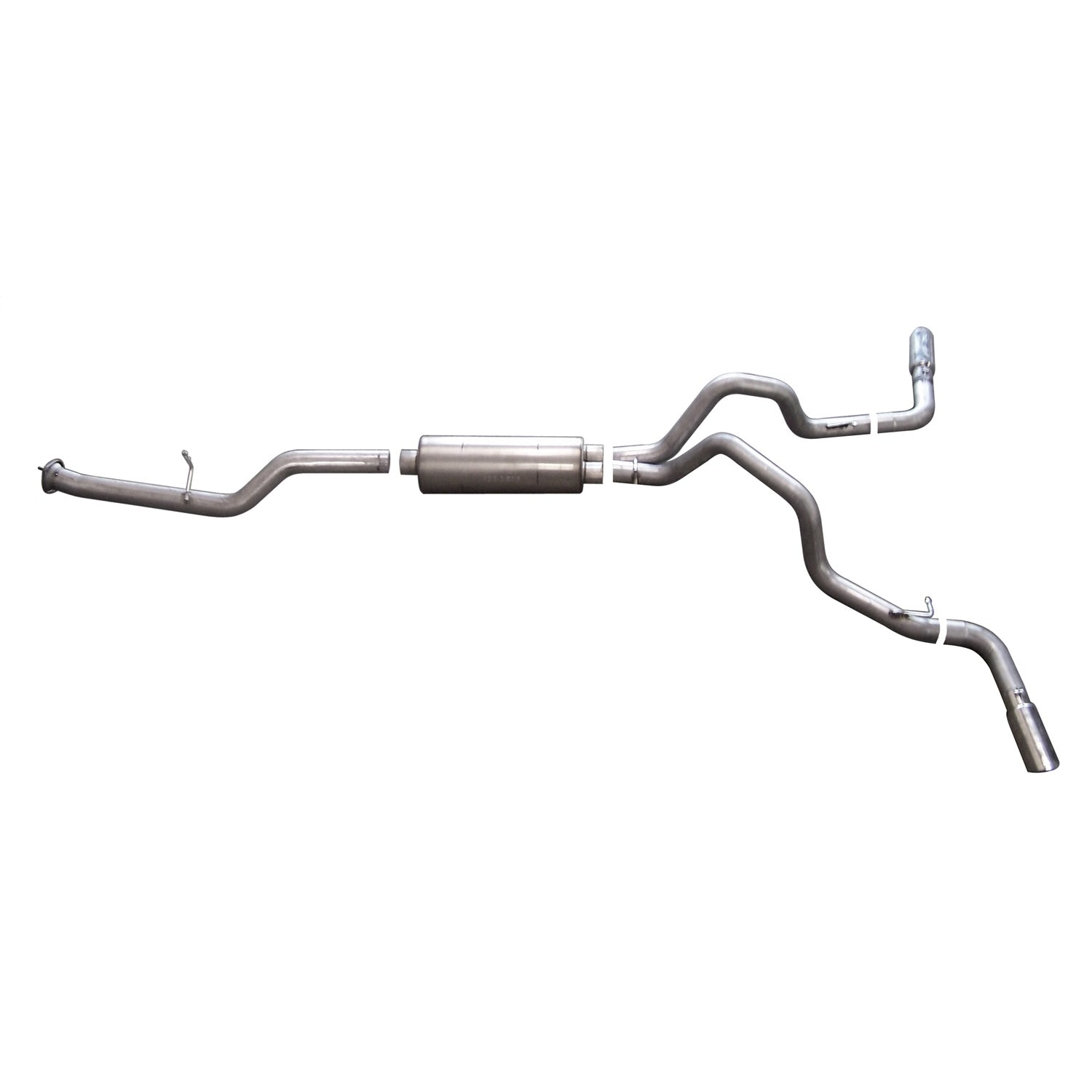 2.5in Cat-Back Dual Extreme Exhaust w/4in Tip <br> 07-09 Chevy Silverado GMC Sierra 2500 3500 HD 6.0L