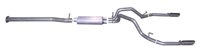 2.25in Cat-Back Dual Split Exhaust w/3.5in Tip <br> 07-09 Chevy Silverado 1500 GMC Sierra 1500