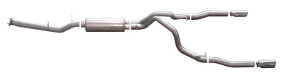3in Cat-Back Dual Split Exhaust w/4in Tip <br> 07-10 Chevy Silverado GMC Sierra 2500 HD 6.0L