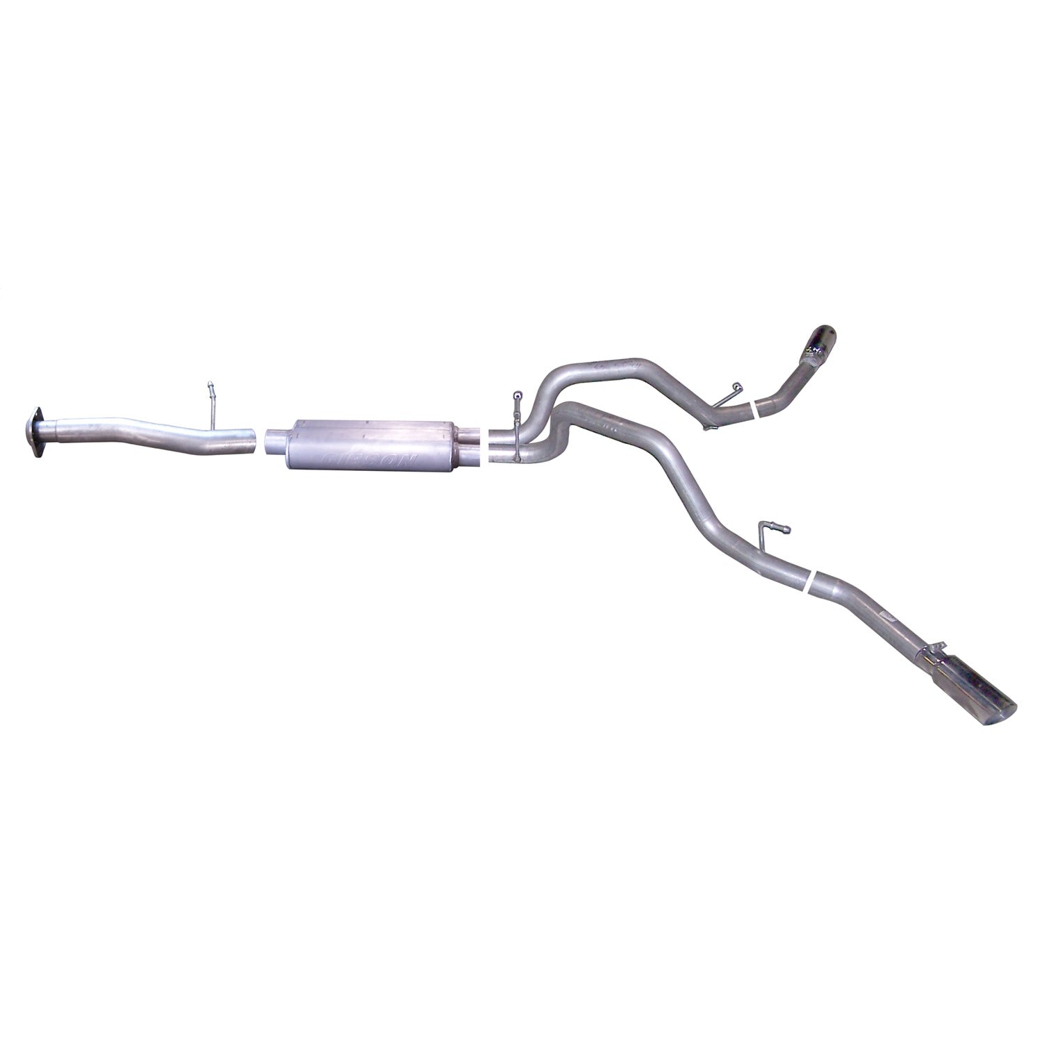 2.25in Cat-Back Dual Extreme Exhaust w/3.5in Tip <br> 07-09 Chevy Silverado 1500 GMC Sierra 1500 4.8L,5.3L