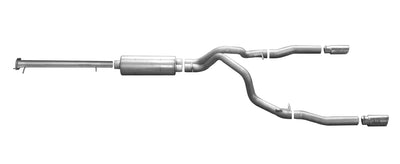 3in Cat-Back Dual Split Exhaust w/4in Tip <br> 11-19 Chevy Silverado GMC Sierra 2500 3500 HD 6.0L