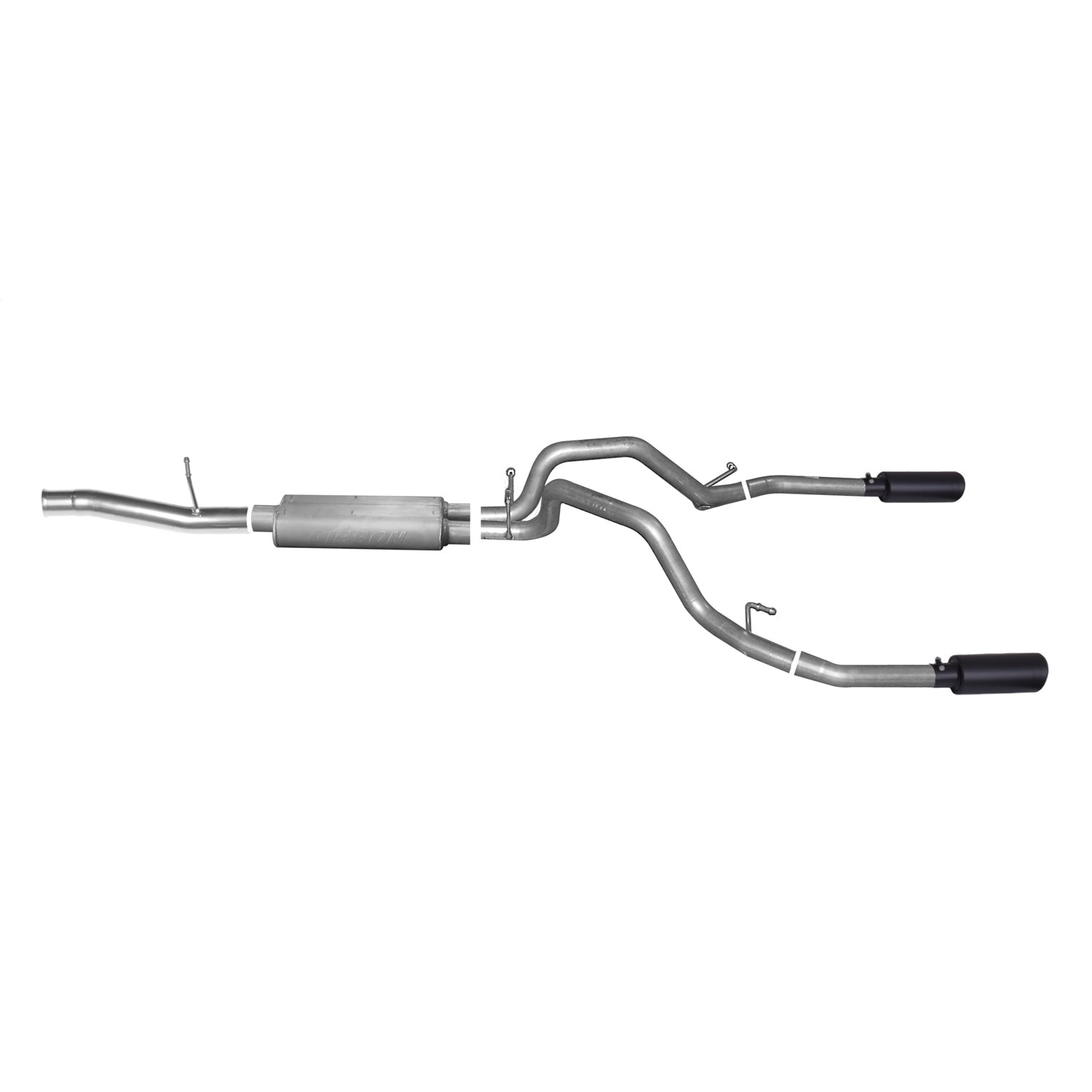 3.5in Cat-Back Dual Split Exhaust w/4in Tip <br> 11-19 Chevy Silverado GMC Sierra 2500 3500 HD 6.0L