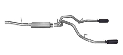 2.5in Cat-Back Dual Split Exhaust w/2.25in Tip <br> 10-18 Chevy Silverado 1500 GMC Sierra 1500 4.8L,5.3L