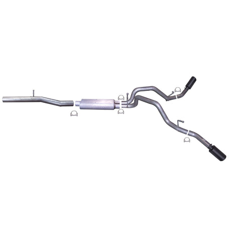 3in/2.25 in Cat-Back Dual Extreme Exhaust w/4in Tip <br> 14-18 Chevy Silverado 1500 GMC Sierra 1500 5.3L
