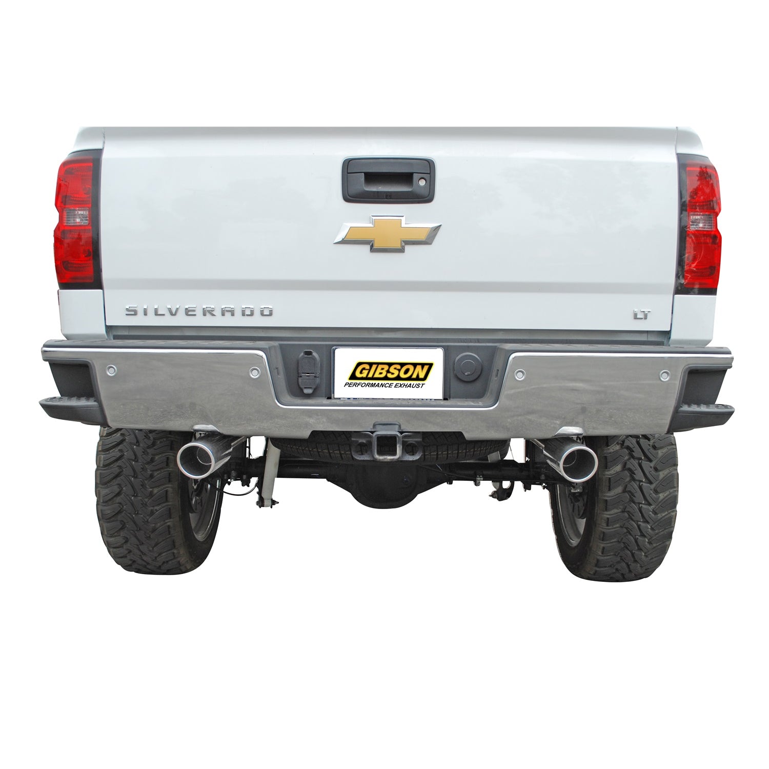 3in/2.25 in Cat-Back Dual Split Exhaust w/4in Tip <br> 14-18 Chevy Silverado 1500 GMC Sierra 1500 5.3L