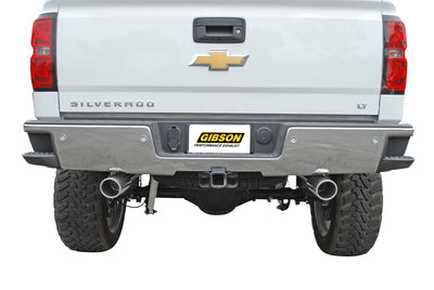 3in/2.25 in Cat-Back Dual Split Exhaust w/4in Tip <br> 14-18 Chevy Silverado 1500 GMC Sierra 1500 5.3L