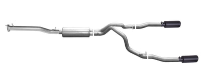 3in Cat-Back Dual Split Exhaust w/4in Tip <br> 14-18 Chevy Silverado 1500 GMC Sierra 1500 5.3L