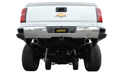 3in/2.25 in Cat-Back Dual Split Exhaust w/4in Tip <br> 14-18 Chevy Silverado 1500 GMC Sierra 1500 6.2L
