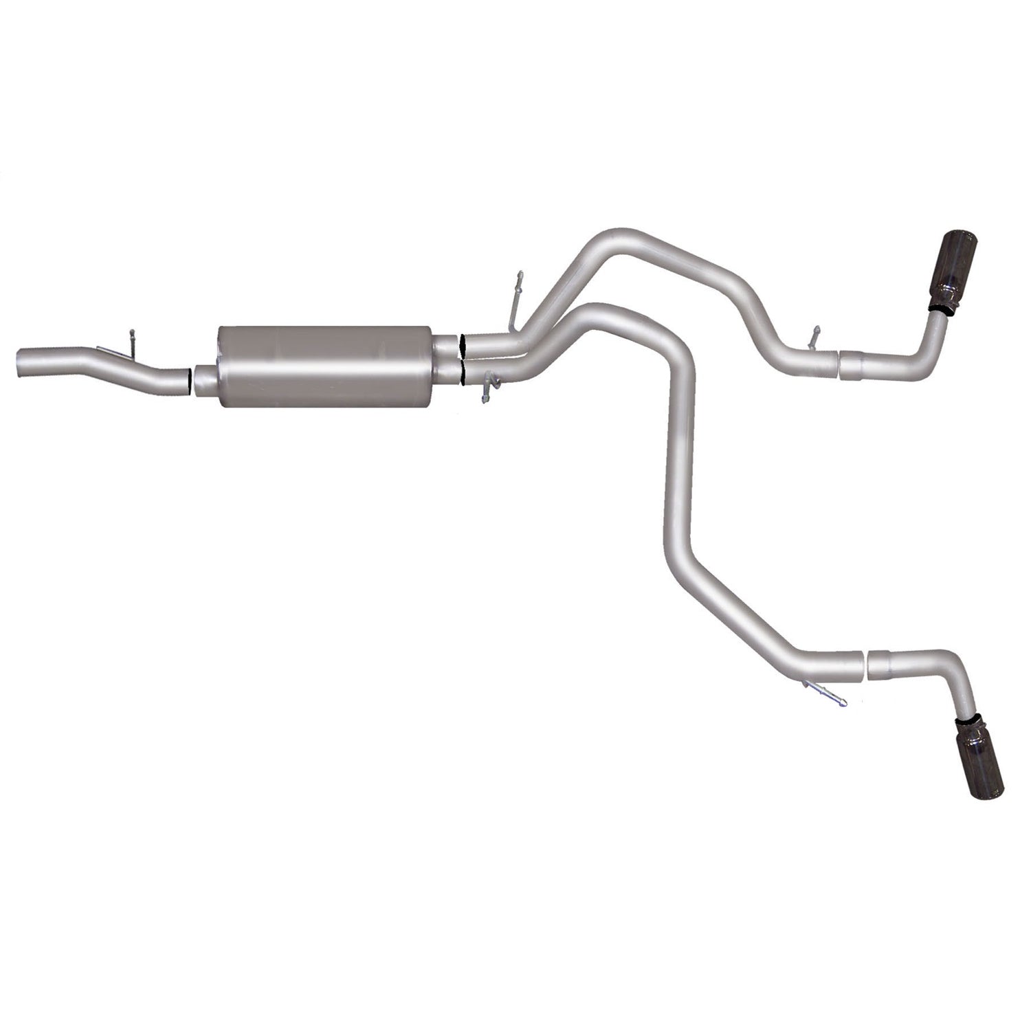 2.25in Cat-Back Dual Extreme Exhaust w/4in Tip <br> 15-20 Chevy Tahoe, GMC Yukon 5.3L