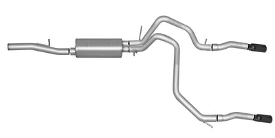 2.25in Cat-Back Dual Split Exhaust w/4in Tip <br> 15-20 Chevy Tahoe, GMC Yukon 5.3L