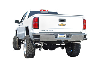 3in/2.25 in Cat-Back Dual Extreme Exhaust w/4in Tip <br> 14-18 Chevy Silverado 1500 GMC Sierra 1500 6.2L