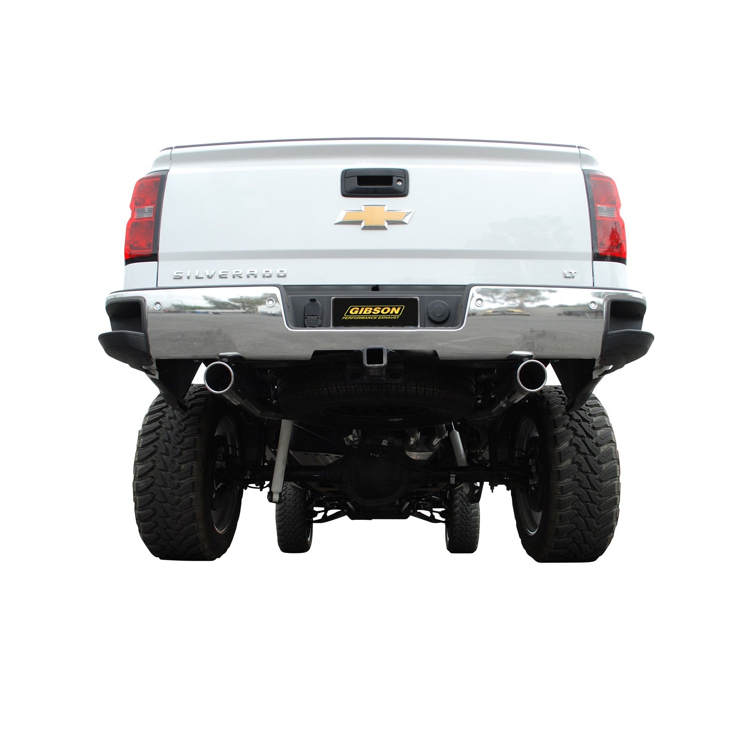 3in/2.25 in Cat-Back Dual Split Exhaust w/4in Tip <br> 14-18 Chevy Silverado 1500 GMC Sierra 1500 6.2L