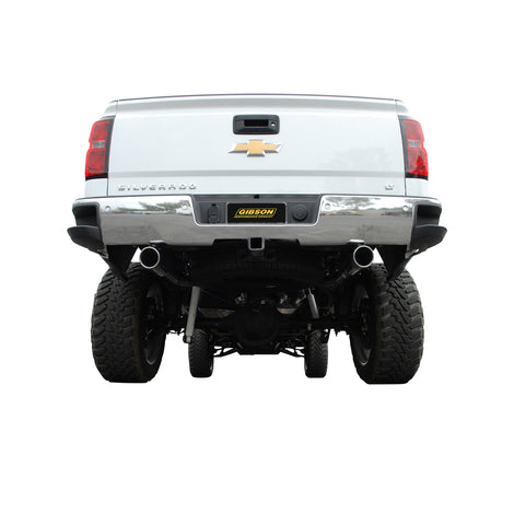 3in/2.25 in Cat-Back Dual Split Exhaust w/4in Tip <br> 14-18 Chevy Silverado 1500 GMC Sierra 1500 6.2L