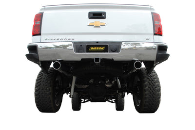 3in/2.25 in Cat-Back Dual Split Exhaust w/4in Tip <br> 14-18 Chevy Silverado 1500 GMC Sierra 1500 6.2L