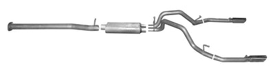3in/2.25 in Cat-Back Dual Split Exhaust w/4in Tip <br> 14-18 Chevy Silverado 1500 GMC Sierra 1500 6.2L