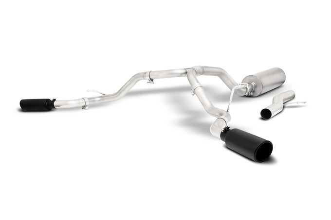 2.5in Cat-Back Dual Extreme Exhaust w/4in Tip <br> 21-23 GMC Yukon, 21-22 Chevy Tahoe 5.3L