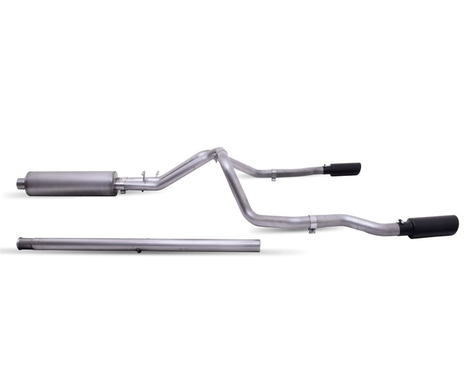 3in/2.5in Cat-Back Dual Split Exhaust w/4in Tip <br> 19-23 Chevy Silverado GMC Sierra 1500 LTD Limited