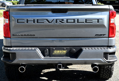 3in-2.5in Cat-Back Dual Split Exhaust w/4in Tip <br> 19-25 Chevy Silverado GMC Sierra 1500 LTD Limited