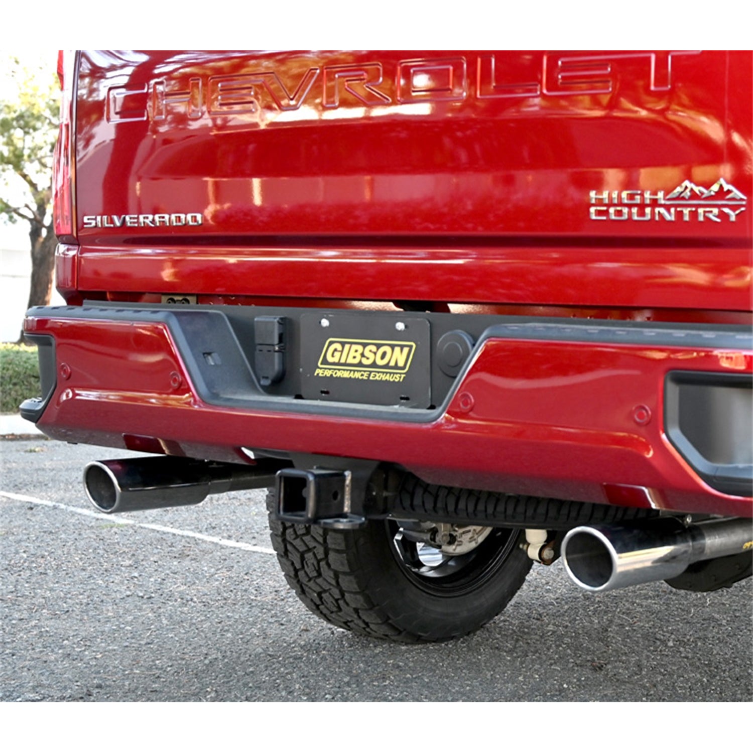 2.5in Cat-Back Dual Split Exhaust w/4in Tip <br> 21-26 GMC Sierra Chevy Silverado 2500 3500 HD 6.6L