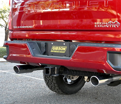 2.5in Cat-Back Dual Split Exhaust w/4in Tip <br> 21-26 GMC Sierra Chevy Silverado 2500 3500 HD 6.6L