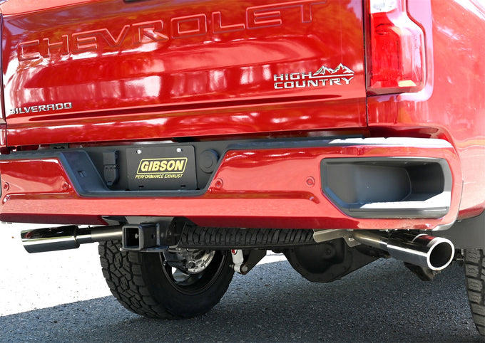2.5in Cat-Back Dual Extreme Exhaust w/4in Tip <br> 21-26 GMC Sierra Chevy Silverado 2500 3500 HD 6.6L