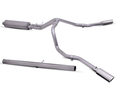 2.5in Cat-Back Dual Extreme Exhaust w/4in Tip <br> 21-26 GMC Sierra Chevy Silverado 2500 3500 HD 6.6L