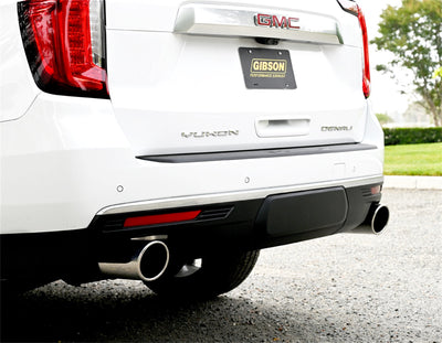 2.5in Cat-Back Dual Split Exhaust w/5in Tip <br> 21-25 GMC Yukon, Chevy Tahoe, Cadillac Escalade 6.2L