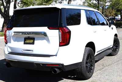 2.5in Cat-Back Dual Split Exhaust w/5in Tip <br> 21-25 GMC Yukon, Chevy Tahoe, Cadillac Escalade 6.2L