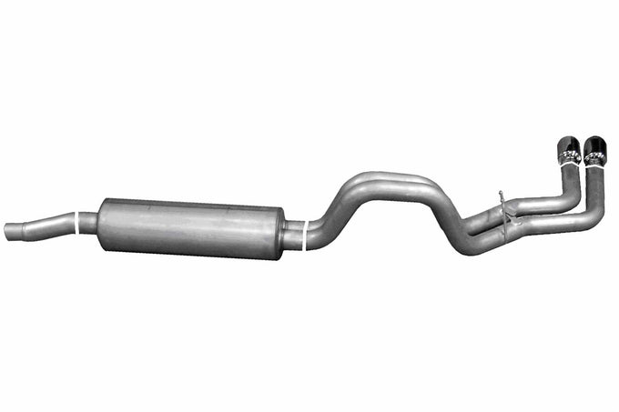 2.5in Cat-Back Dual Sport Exhaust w/3.5in Tip <br> 2002-2003 Dodge Dakota 3.9L,4.7L