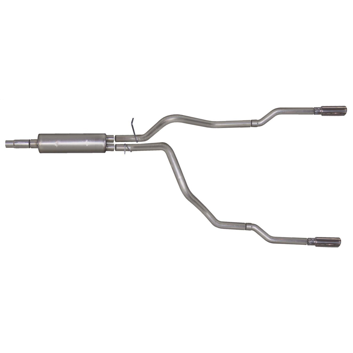 2.5in Cat-Back Dual Split Exhaust w/3.5in Tip <br> 1998-2001 Dodge Ram 1500 3.9L,5.2L,5.9L