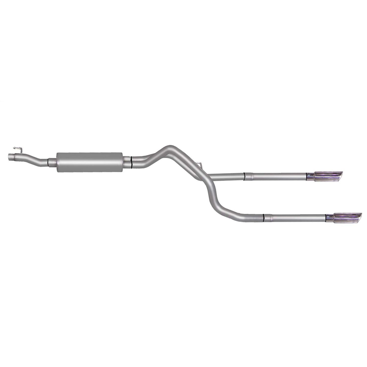 2.5in Cat-Back Dual Split Exhaust w/3.5in Tip <br> 2002-2005 Dodge Ram 1500 3.7L,4.7L,5.9L